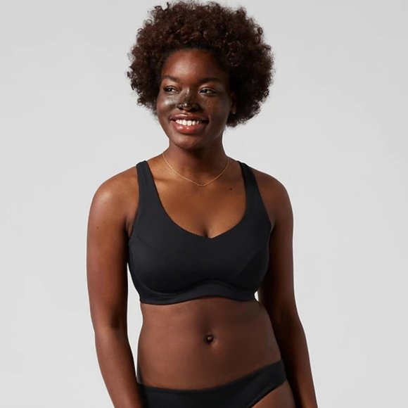 Athleta Bondi Bra Cup Bikini Top size 32B/C Black - Picture 4 of 4